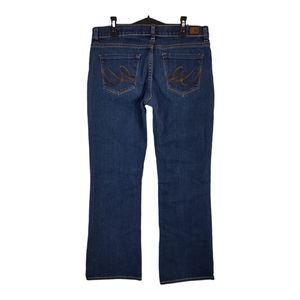 X2 Curvy W31 Regular Rise Bootcut 5 Pocket Dark Wash Womens Blue Jeans Size 8